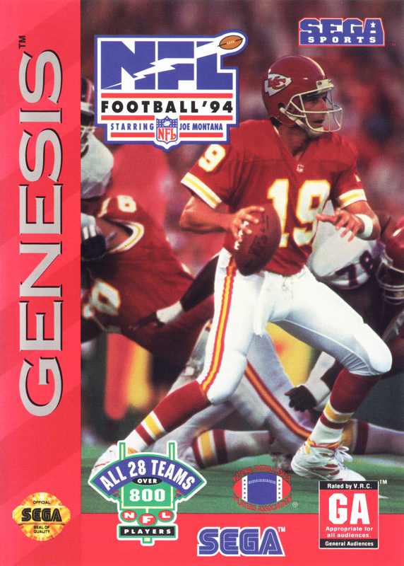 Game cover: NFL Football '94 starring Joe Montana