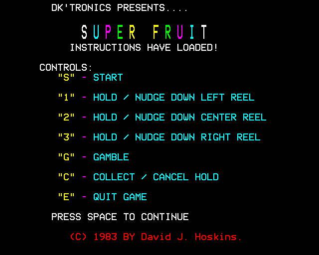 Game cover: Super Fruits