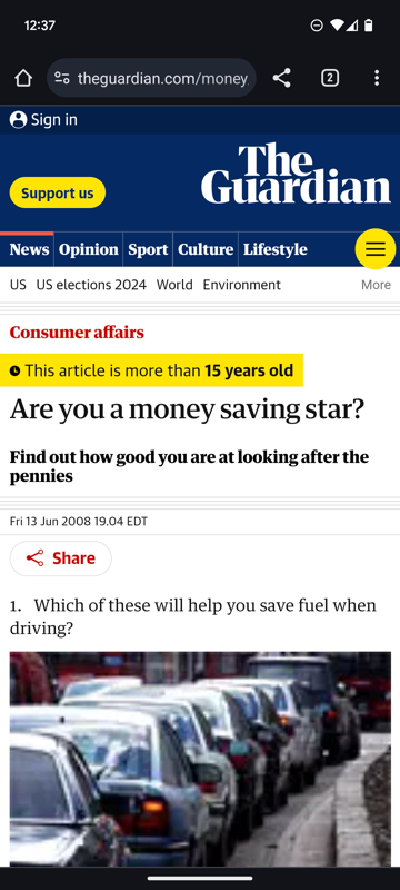 Game cover: Are you a money saving star?