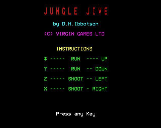Game cover: Jungle Jive