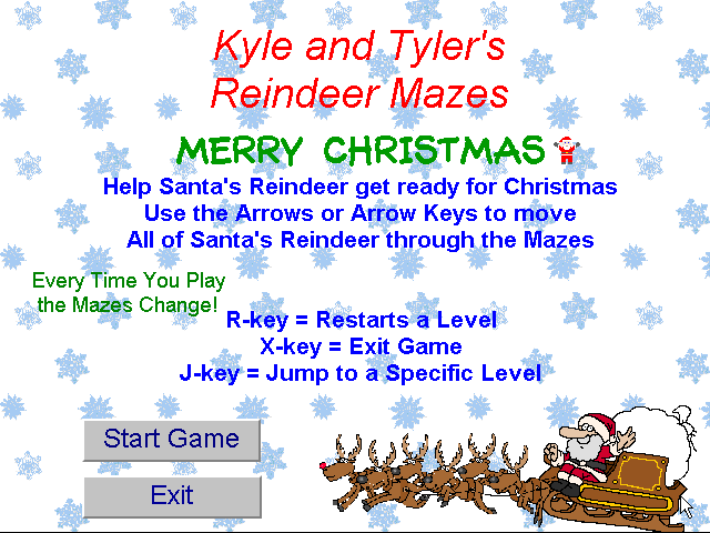 Game cover: Kyle and Tyler's Reindeer Mazes