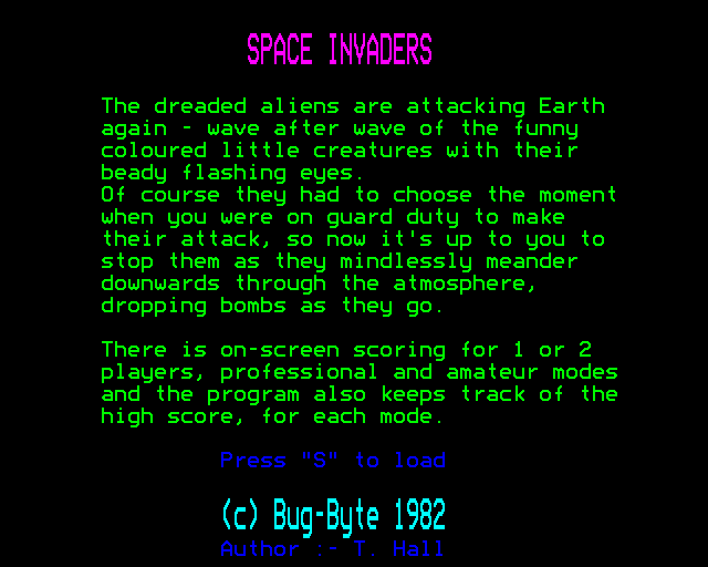 Game cover: Space Invaders