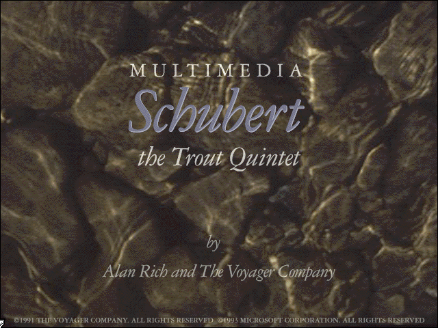 Game cover: Microsoft Multimedia Schubert: The Trout Quintet