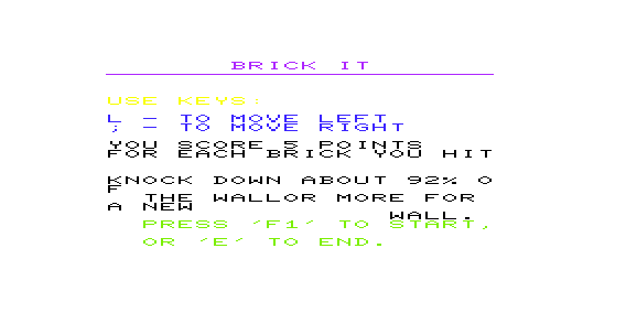Game cover: Brick It