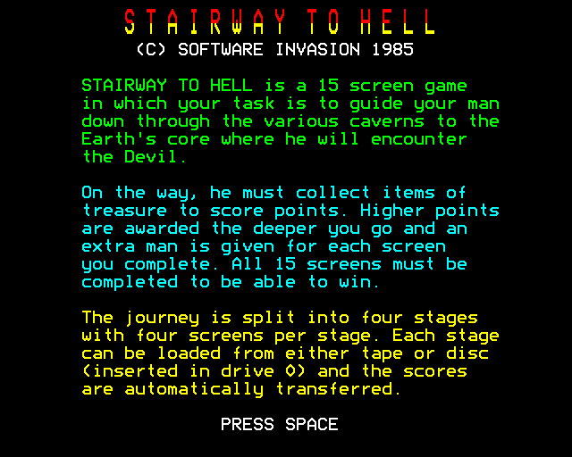 Game cover: Stairway to Hell