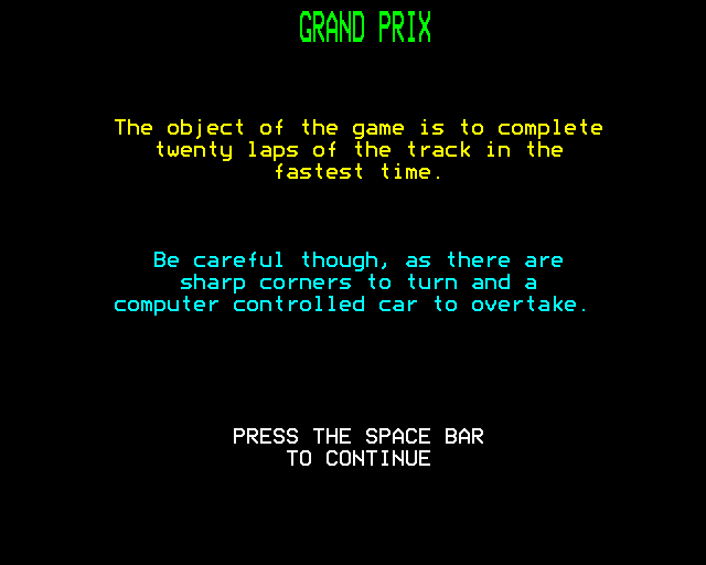 Game cover: Grand Prix
