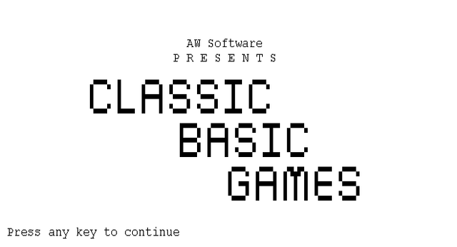 Game cover: Classic BASIC Games