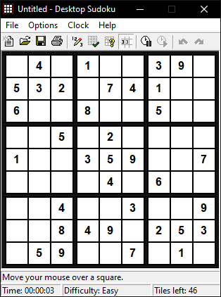 Game cover: Desktop Sudoku