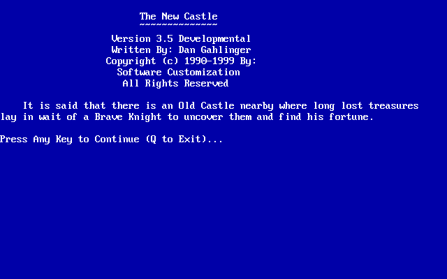 Game cover: The New Castle