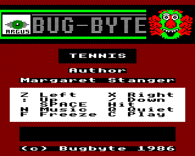 Game cover: Tennis