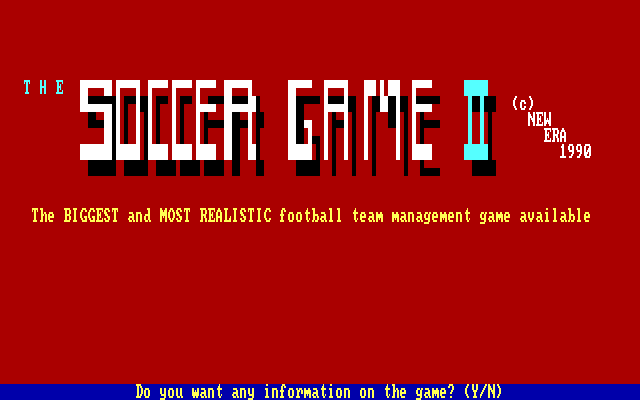 Game cover: The Soccer Game II
