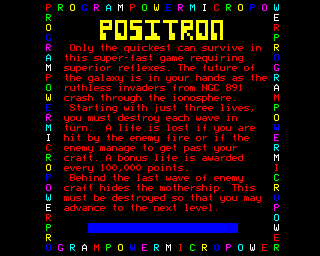 Game cover: Positron