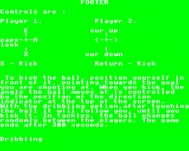 Game cover: Footer