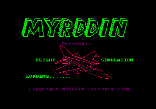 Game cover: Myrddin Flight Simulation