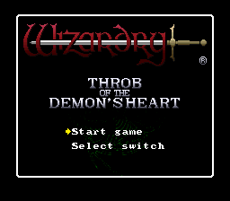 Game cover: Wizardry: Throb of the Demon's Heart