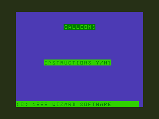 Game cover: Galleons