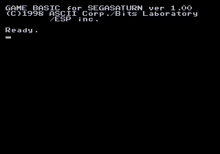 Game cover: Game Basic for SegaSaturn