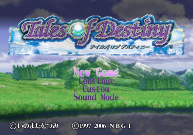 Game cover: Tales of Destiny