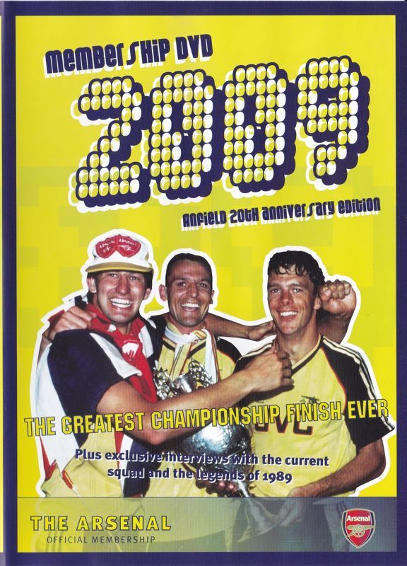 Game cover: The Arsenal Official Membership: Membership DVD 2009 - Anfield '89 20th Anniversary Edition (included game)