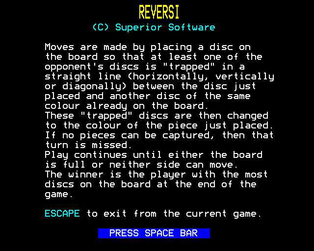 Game cover: Reversi