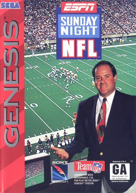 Game cover: ESPN Sunday Night NFL