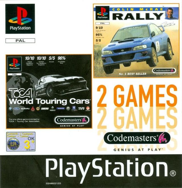 Game cover: 2 Games: TOCA World Touring Cars / Colin McRae Rally
