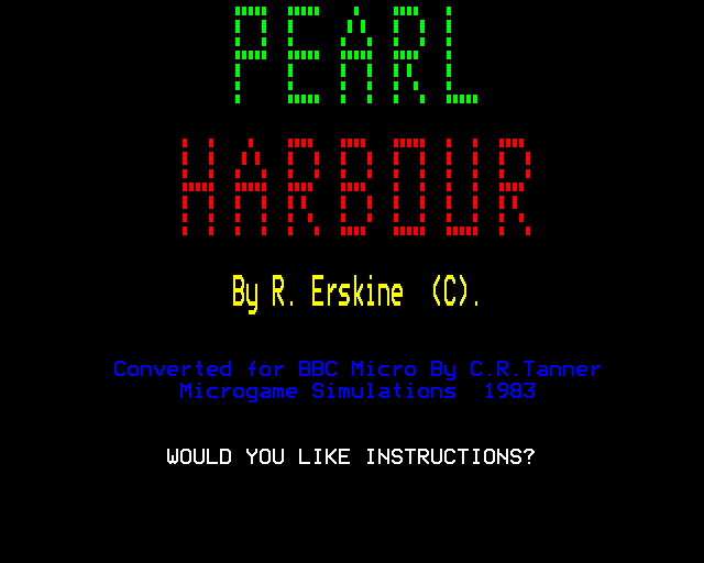 Game cover: Pearl Harbour