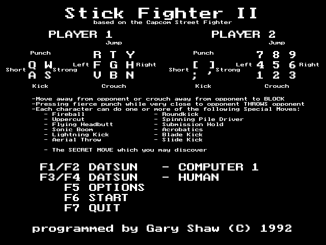 Game cover: Stick Fighter II