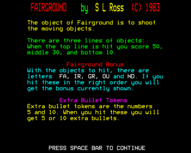 Game cover: Fairground