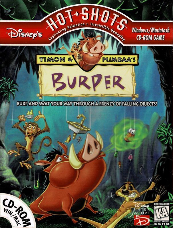 Game cover: Disney's Hot Shots: Timon and Pumbaa's Burper