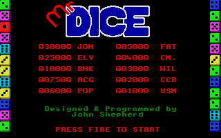 Game cover: Mr Dice