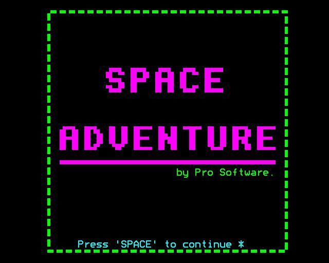 Game cover: Space Adventure