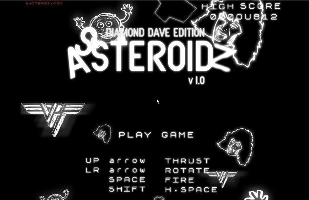 Game cover: Assteroidz: Diamond Dave Edition