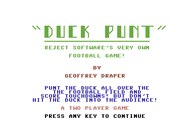 Game cover: Duck Punt