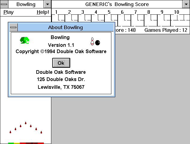 Game cover: Bowling