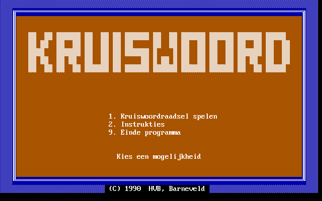 Game cover: Kruiswoord