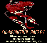 Game cover: Championship Hockey