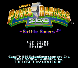 Game cover: Saban's Power Rangers Zeo: Battle Racers