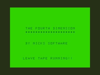 Game cover: The Fourth Dimension