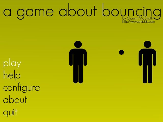 Game cover: a game about bouncing