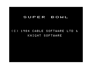 Game cover: Superbowl