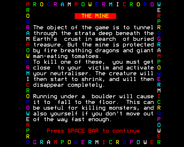 Game cover: The Mine