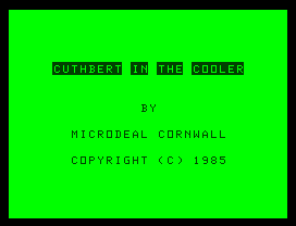 Game cover: Cuthbert in the Cooler