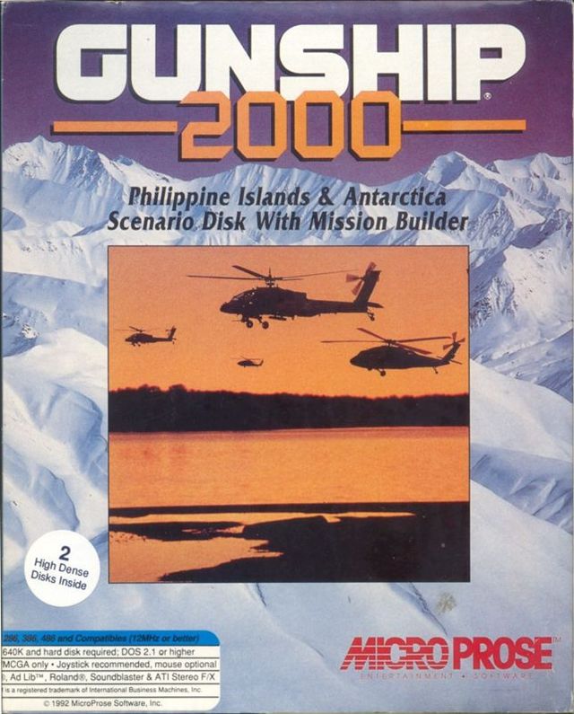 Game cover: Gunship 2000: Philippine Islands & Antarctica Scenario Disk With Mission Builder