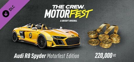 Game cover: The Crew: Motorfest: Audi R8 Spyder Motorfest Edition / 220,000 CC