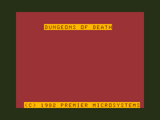 Game cover: Dungeons of Death