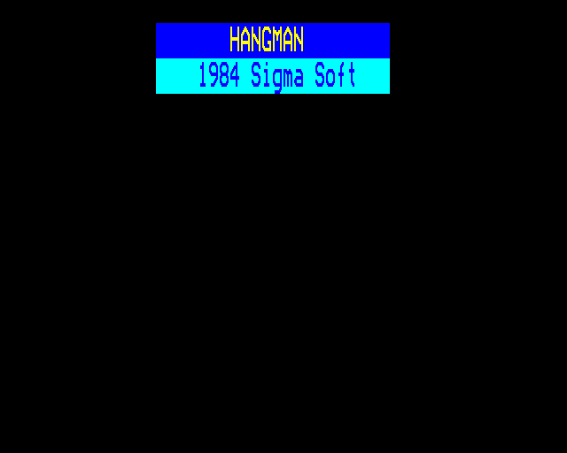 Game cover: Hangman