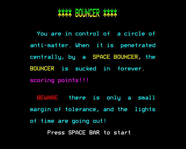 Game cover: Bouncer