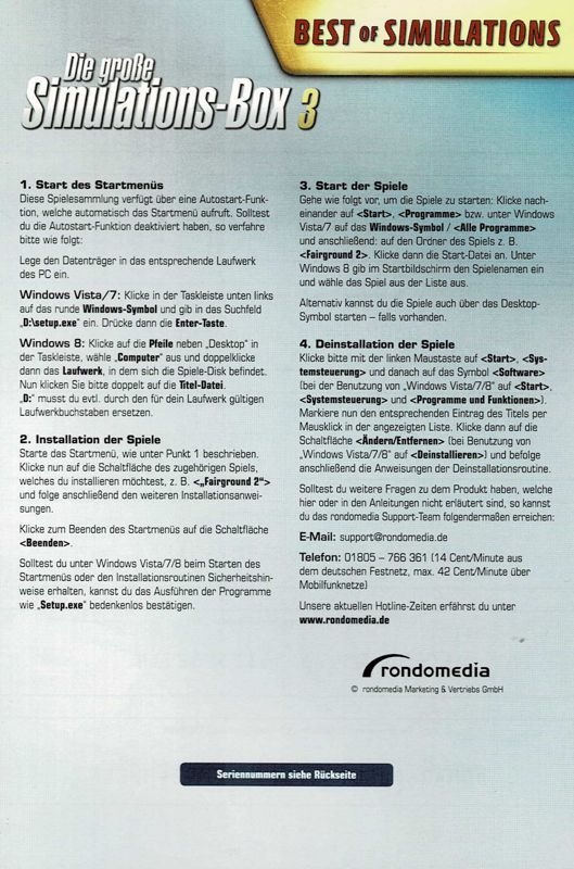 Game cover: Die große Simulations-Box 3