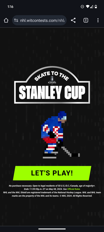 Game cover: Skate to the Stanley Cup
